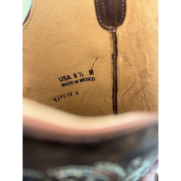 Shyanne Isabelle Inlay Stud Western Boot Brown Womens Size 8.5 - Picture 14 of 16